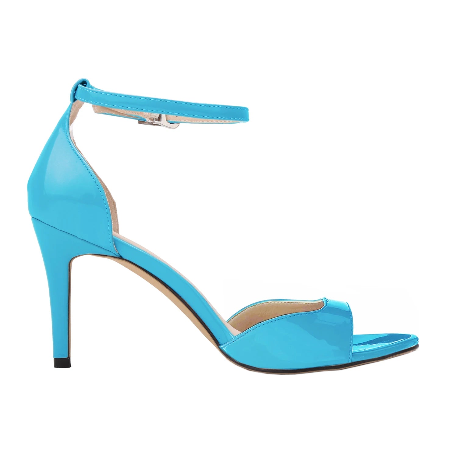 Cream high heel with ankle strap