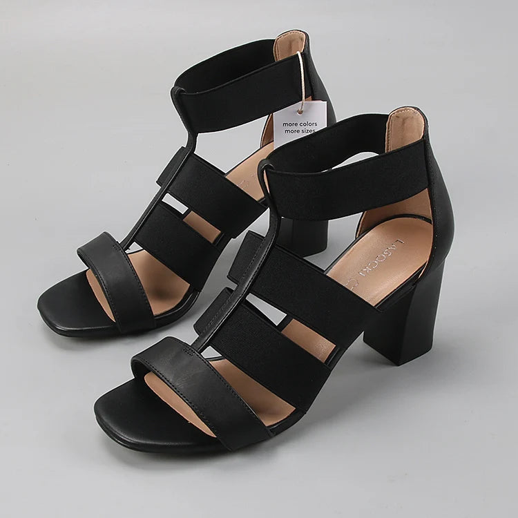 low block heel ankle strap sandals