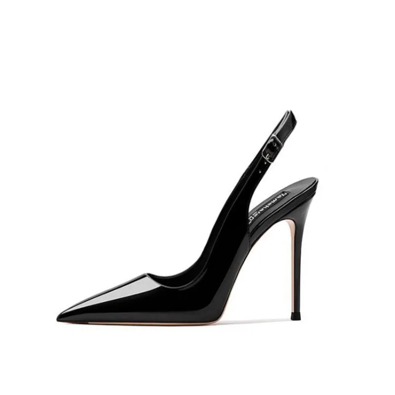 Slingback ankle strap heel