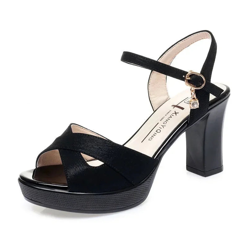 Pippa ankle strap heel