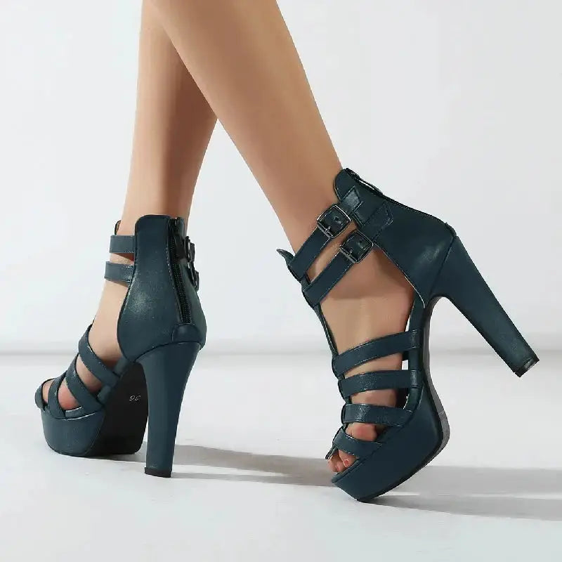 Platform Heel with Ankle Strap Dika Studio