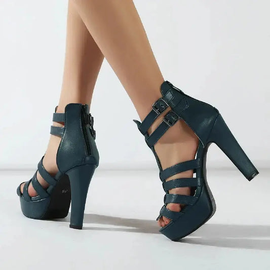 Platform Heel with Ankle Strap Dika Studio