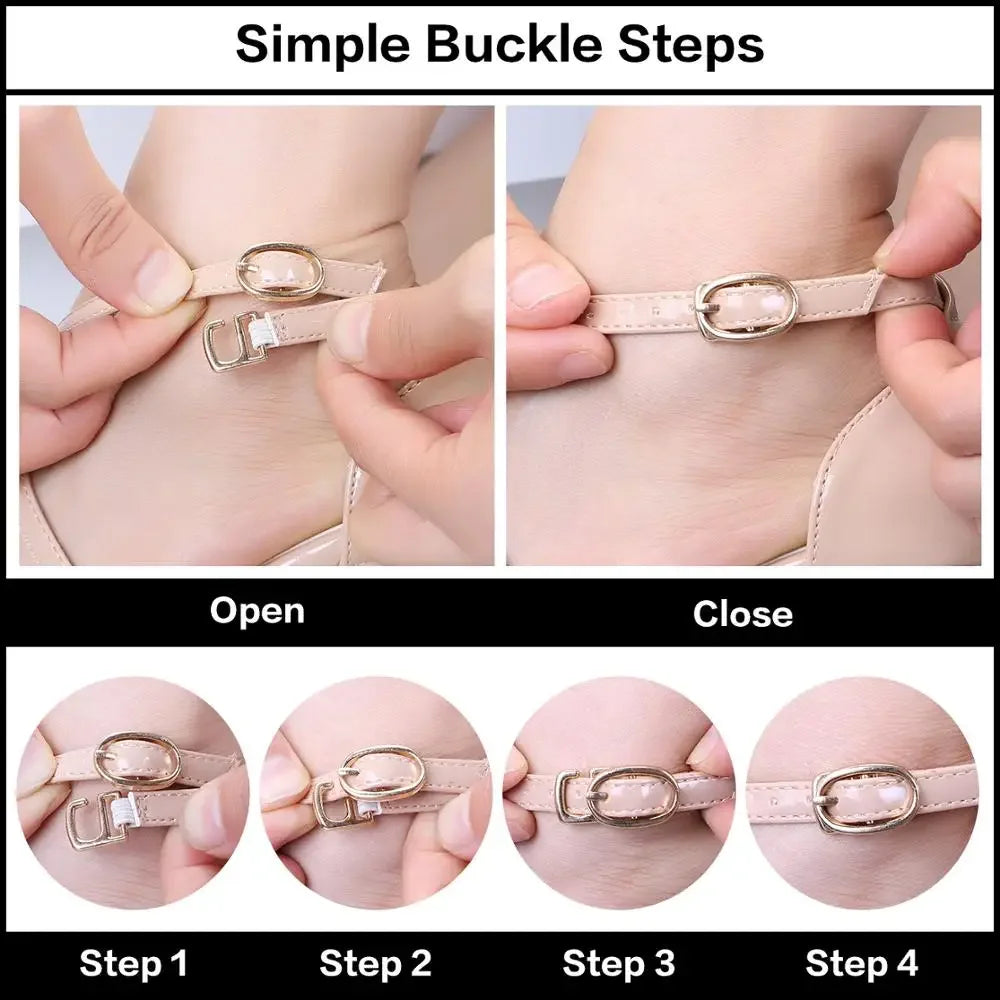 Turquoise ankle strap heel