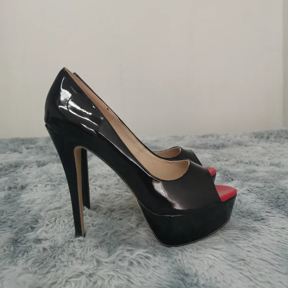 Ankle strap peep toe high heel