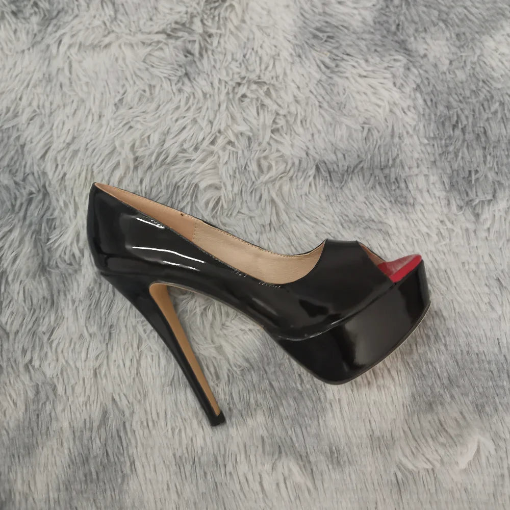 Ankle strap peep toe high heel