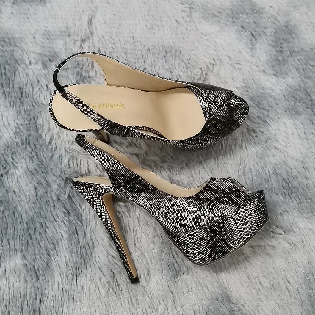 Ankle strap stiletto heel