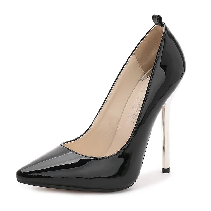 Black pump with ankle strap