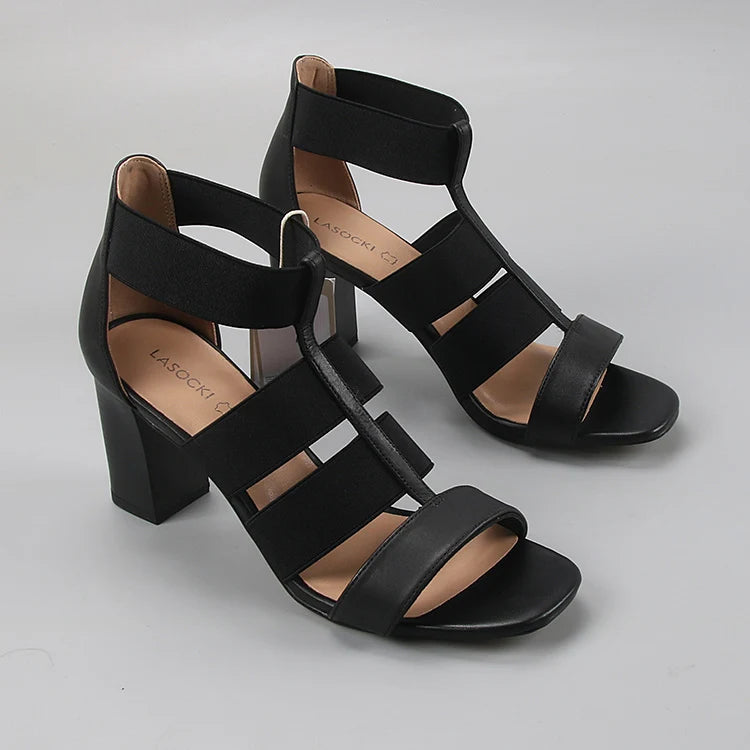 low block heel ankle strap sandals