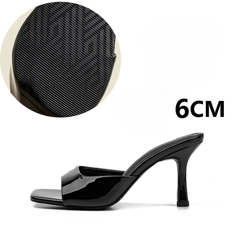 Nude heel no ankle strap sandal