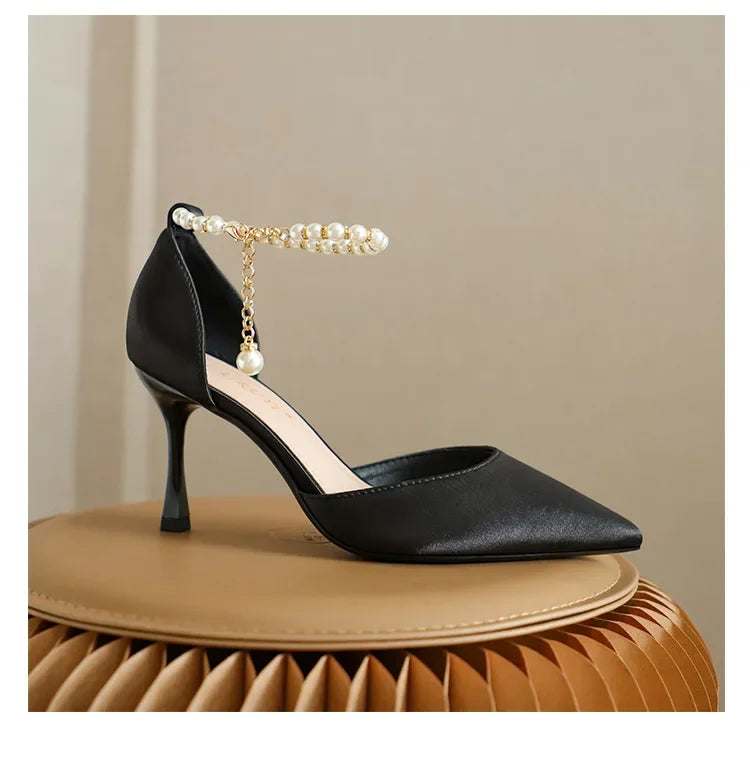 Teal ankle strap heel