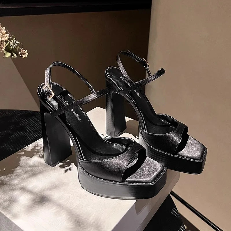 5 inch ankle strap heel