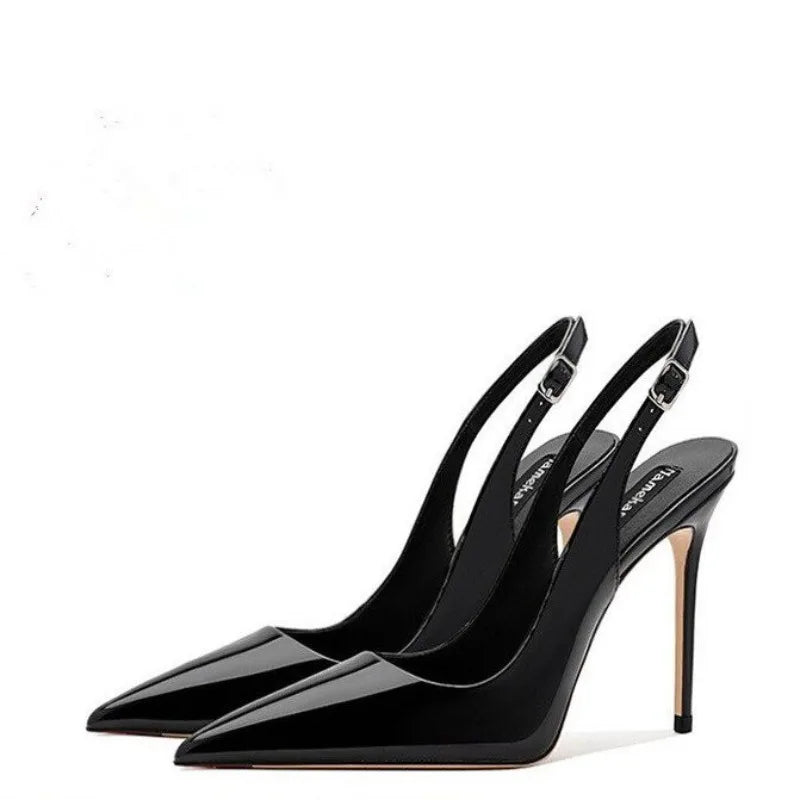 Slingback ankle strap heel