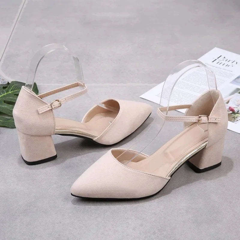 Ankle strap mule