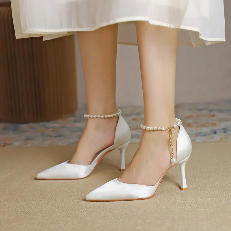 Teal ankle strap heel