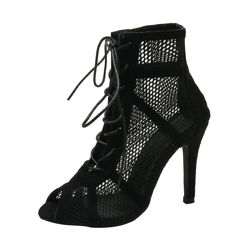 Black high heel with ankle strap