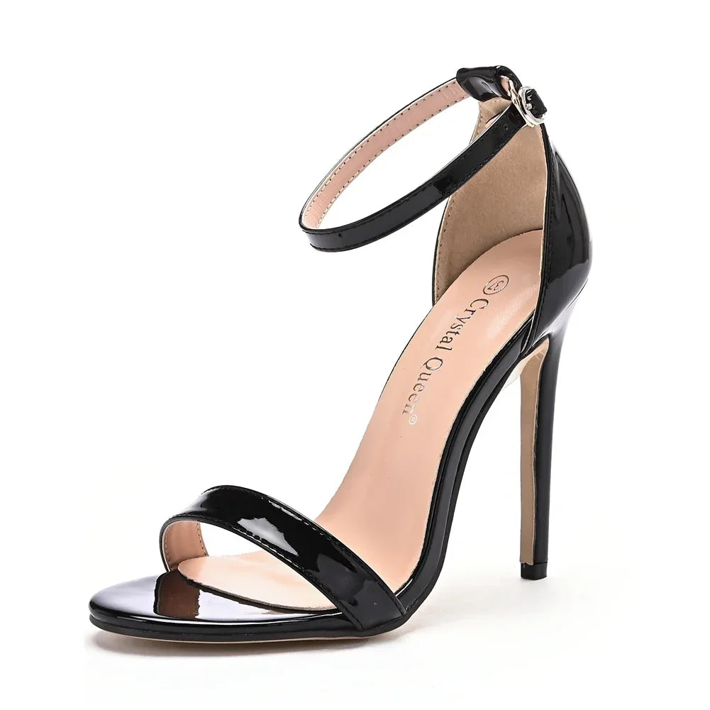 Ankle strap heel rose gold