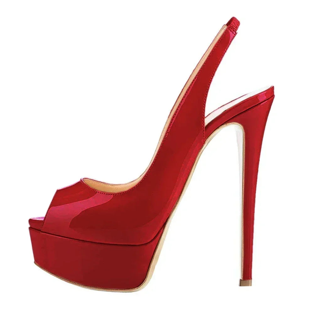 Ankle strap stiletto heel