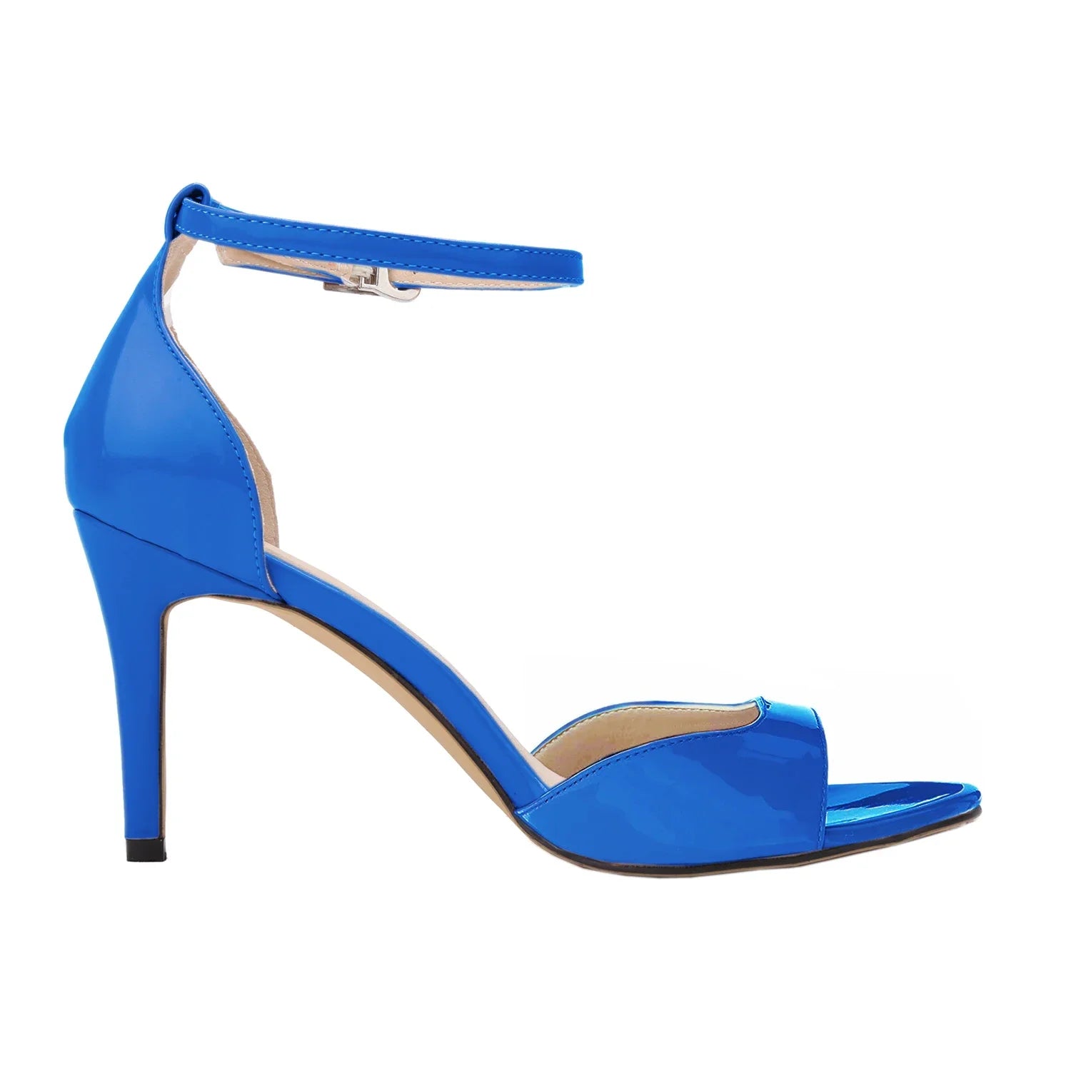 Cream high heel with ankle strap