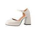 Ankle strap pump block heel