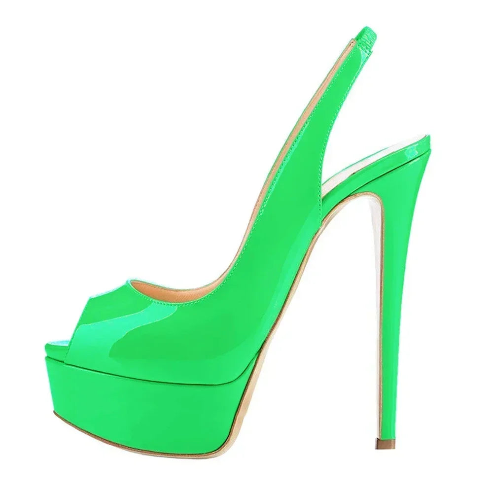 Ankle strap stiletto heel