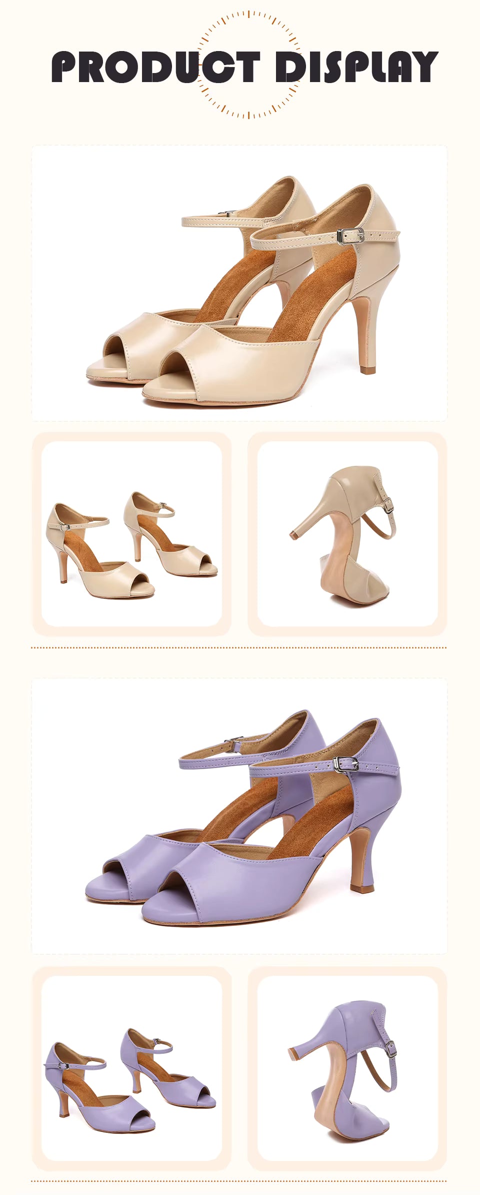 Ankle strap dance shoes